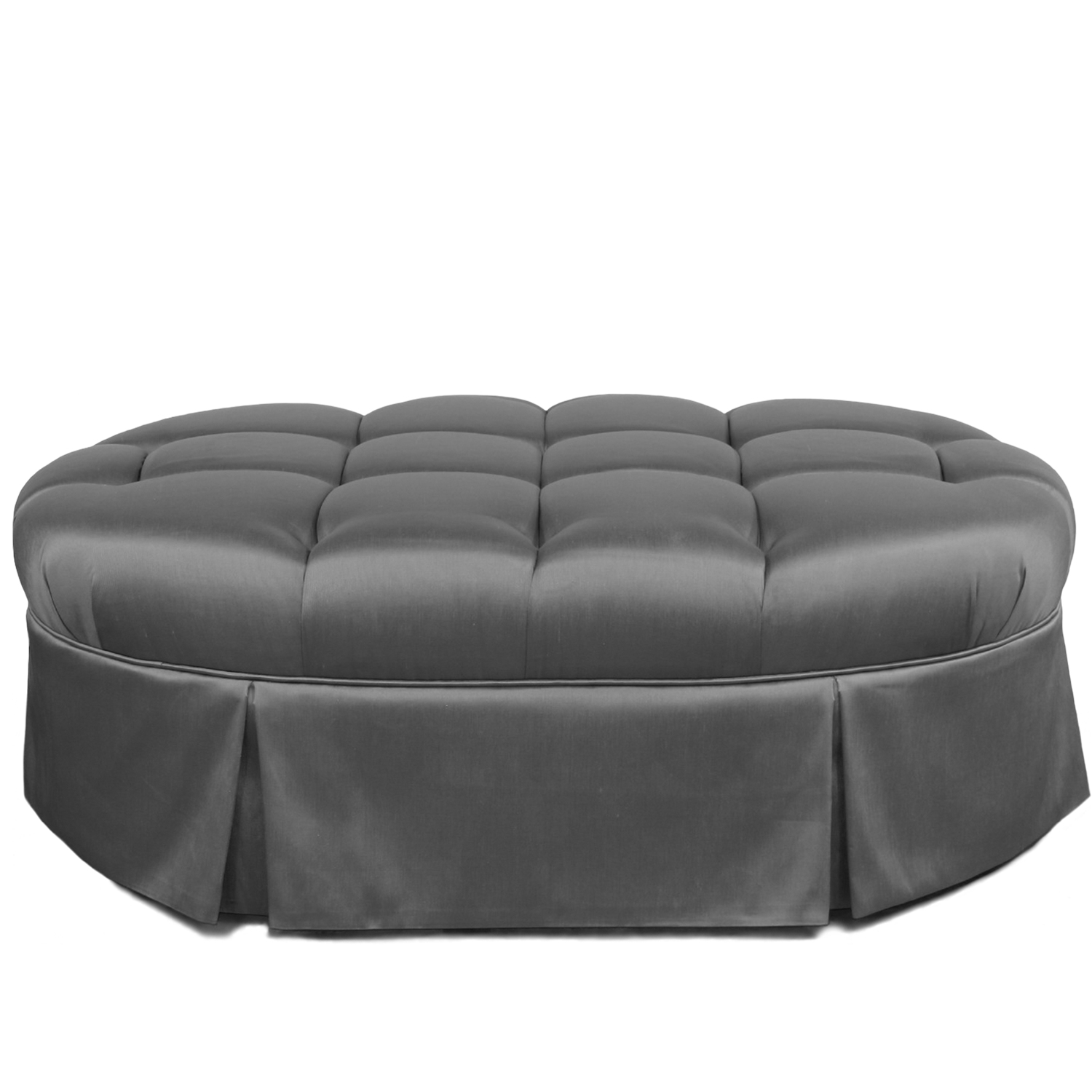 HERES TUFTED OVAL OTTOMAN